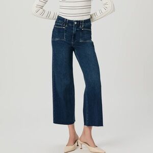 PAIGE Anessa High Rise Wide Leg Crop Jeans in Amoroso